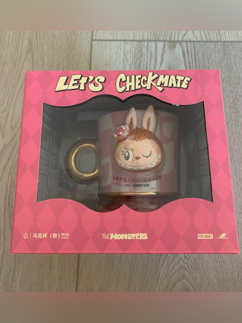 POP MART The Monsters Let's Checkmate Mug (Pink)
